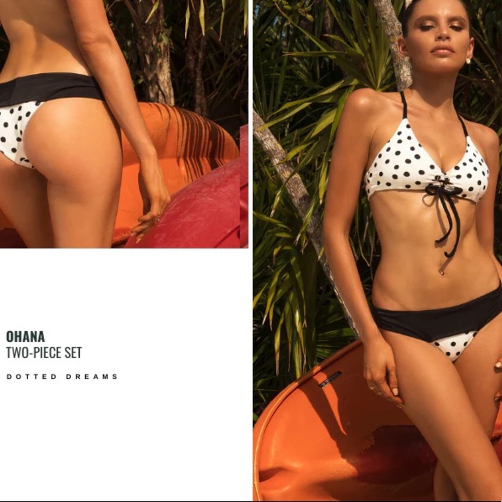 KHONGBOON Bikini set, OHANA top and bottom size small new without tags polka dot